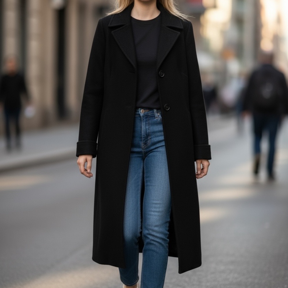 Jones New York Classic Black Coat